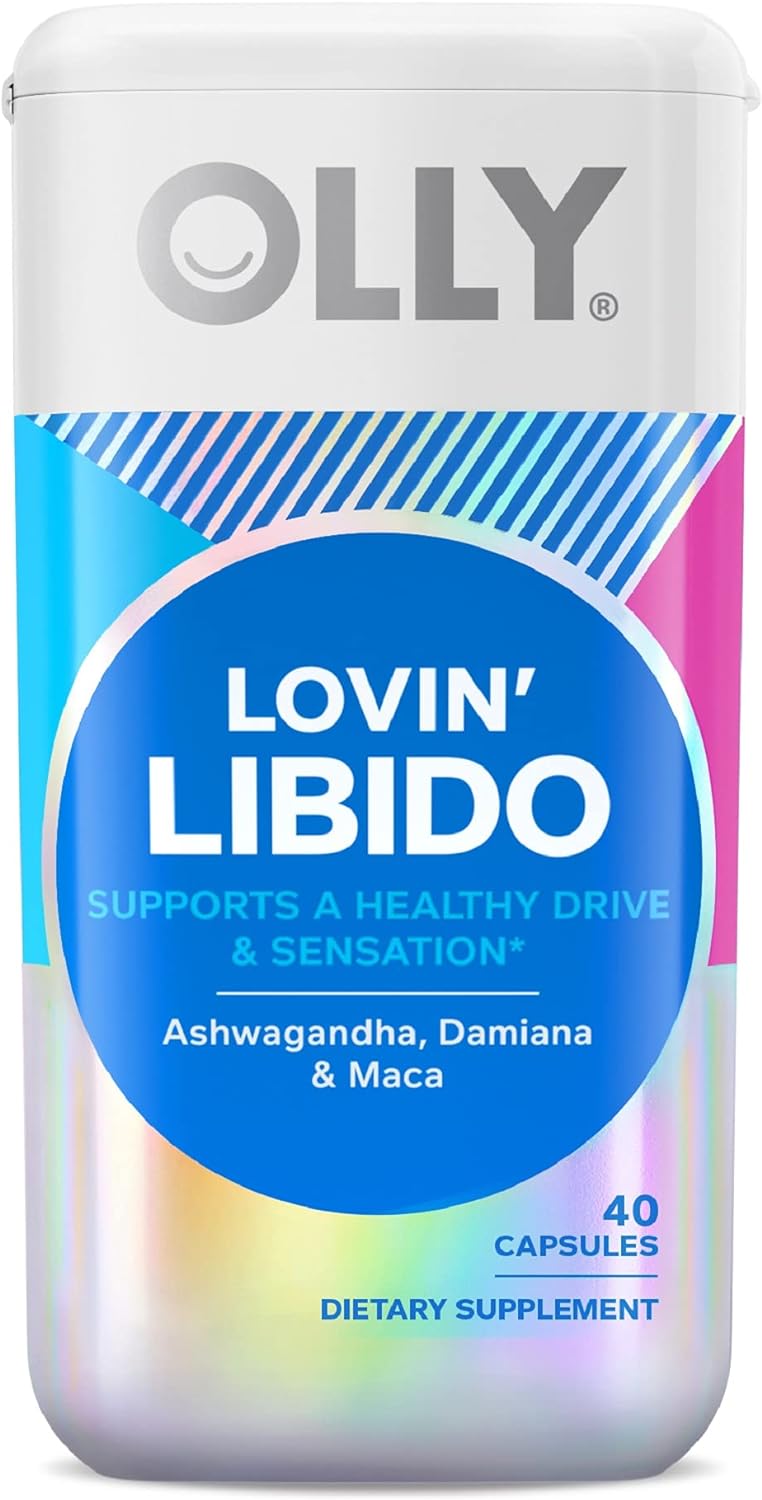 OLLY Lovin Libido Capsules, Boost Desire With Ashwagandha, Maca  Damiana, Vegetarian, Supplement for Women, 20 Day Supply (40 Count)
